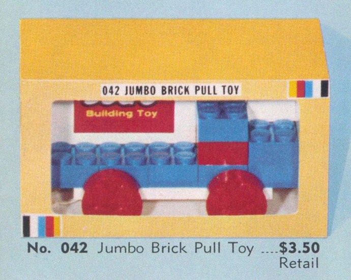 LEGO Produktset 042-1 - Jumbo Brick Pull Toy