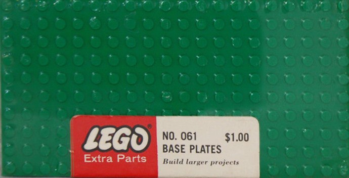 LEGO Produktset 061-1 - 5 - 10X20 base plates - Green