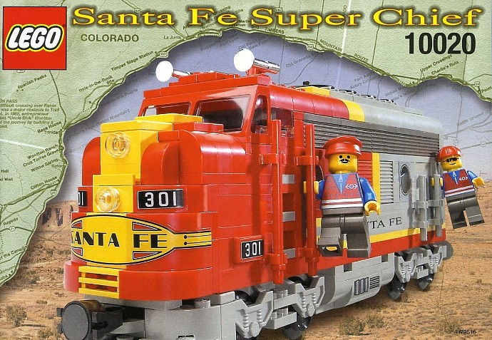 LEGO Produktset 10020-1 -  10020 Santa Fe Super Chief Lokomotive