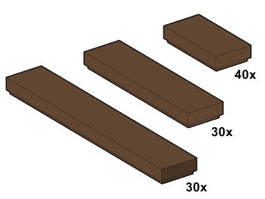 LEGO Produktset 10046-1 - Brown Tiles