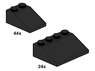 LEGO Produktset 10054-1 - Black Roof Tiles