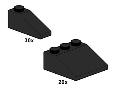 LEGO Produktset 10055-1 - Black Roof Tiles