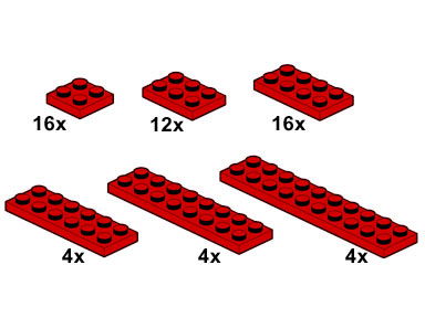 LEGO Produktset 10058-1 - Red Plates