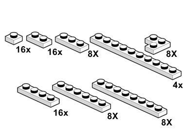 LEGO Produktset 10065-1 - White Plates