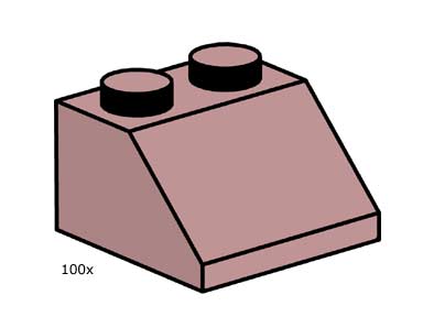 LEGO Produktset 10114-1 - 2 x 2 Sand Red Roof Tile