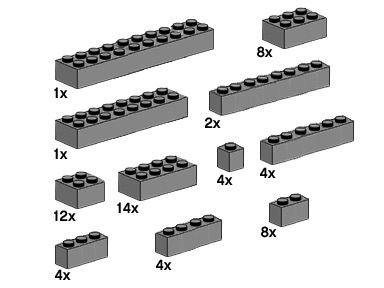 LEGO Produktset 10146-1 - Assorted Dark Grey Bricks