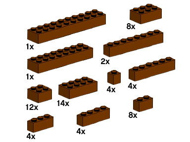 LEGO Produktset 10147-1 - Assorted Brown Bricks