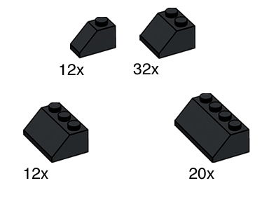 LEGO Produktset 10161-1 - Black Roof Tiles