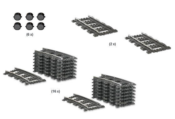 LEGO Produktset 2159-1 - 9V Train Track Starter Collection