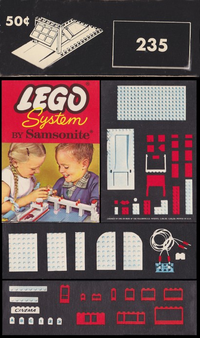 LEGO Produktset 235-3 - Garage Plate and Door (White Base and Door Frame)