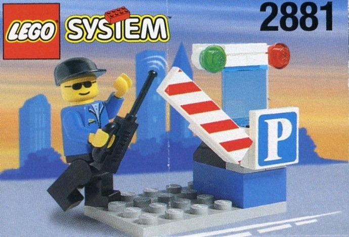 LEGO Produktset 2881-1 -  System 2881 Parkplatz Wächter und Schranke