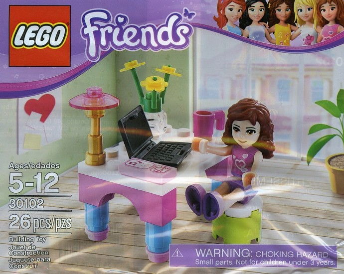 LEGO Produktset 30102-1 -  30102  Friends Olivia Schreibtisch mit Laptop 26 
