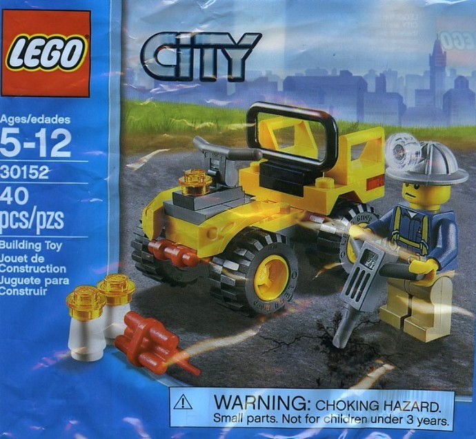 LEGO Produktset 30152-1 -  City 30152 Baufhrzeug mit Bauarbeiter - Pressluft