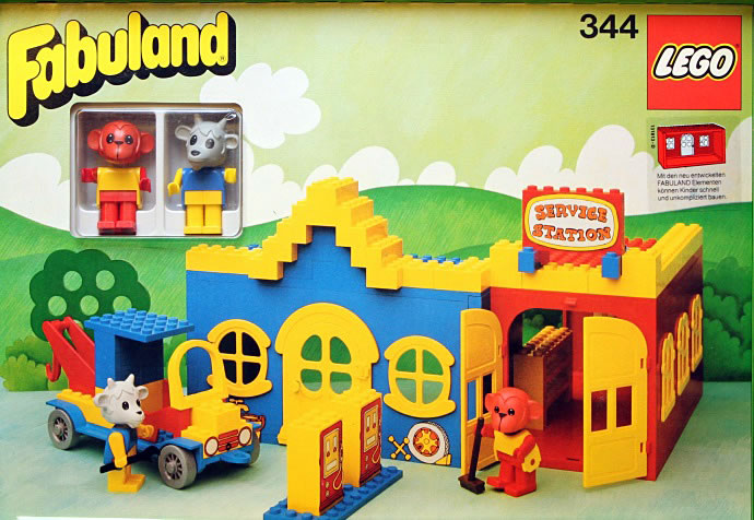 LEGO Produktset 344-2 - Service Station with Billy Goat and Mike Monkey