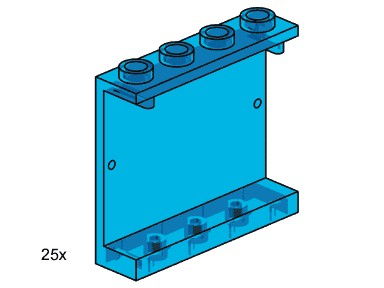 LEGO Produktset 3447-1 - 1x3x4 Wall Element Transparent Blue