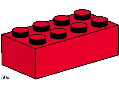 LEGO Produktset 3462-1 - 2x4 Red Bricks