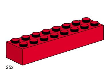 LEGO Produktset 3467-1 - 2x8 Red Bricks