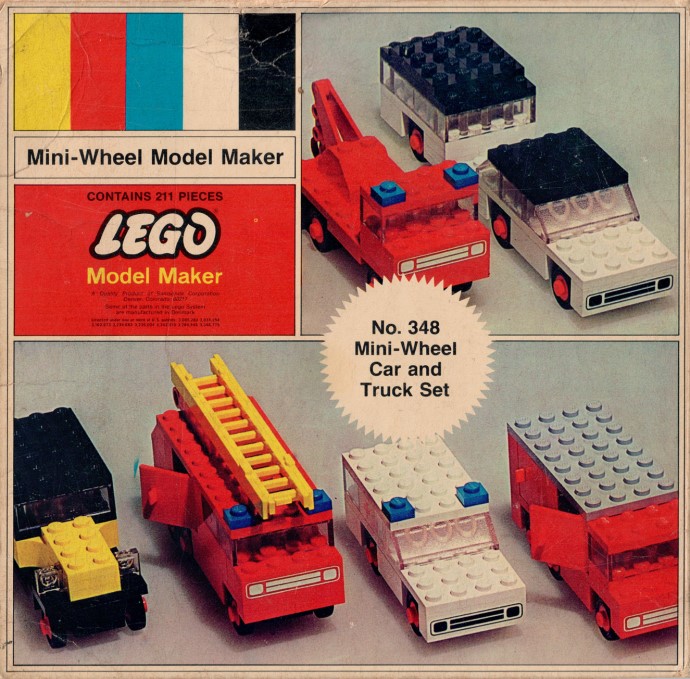 LEGO Produktset 348-2 - Mini-Wheel Car and Truck Set