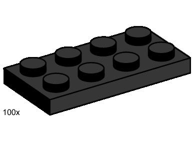 LEGO Produktset 3483-1 - 2x4 Black Plates