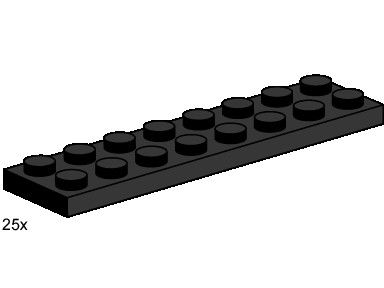 LEGO Produktset 3489-1 -  System Ergänzungen 3489 2x8 schwarze Platten