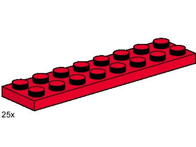 LEGO Produktset 3491-1 - 2x8 Red Plates