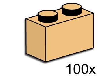 LEGO Produktset 3727-1 - 1x2 Tan Bricks