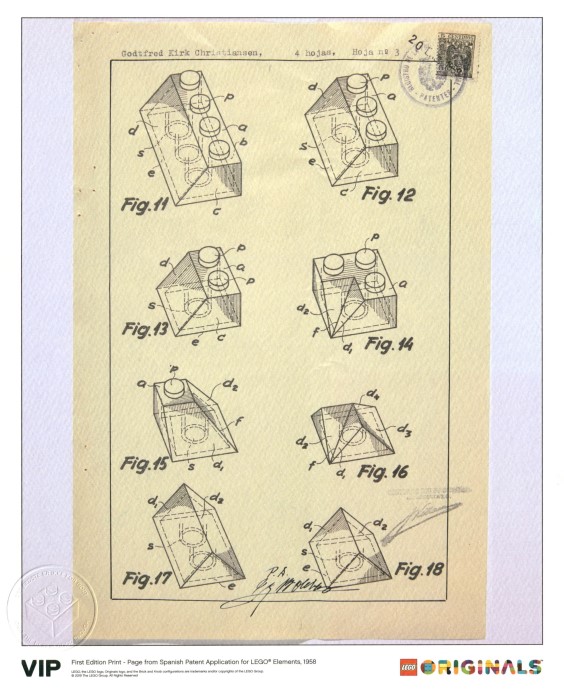 LEGO Produktset 5006001-1 - Spanish Patent LEGO Elements 1958