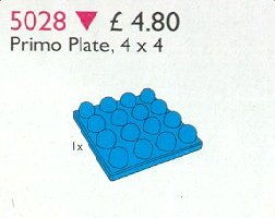 LEGO Produktset 5028-1 - Duplo Primo Plate 4 x 4 Blue