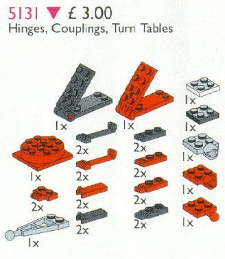 LEGO Produktset 5131-1 - Hinges, Couplings, Turntables