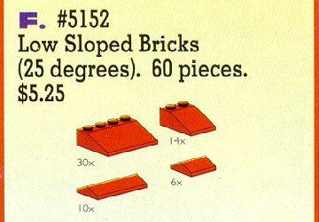 LEGO Produktset 5152-1 - Roof Bricks Shallow 25 Degrees Red