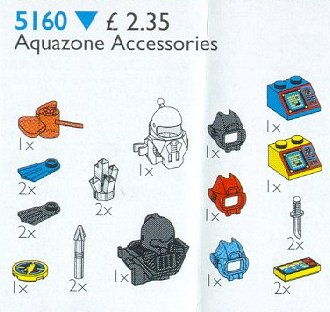LEGO Produktset 5160-1 -  System Service 5160 Aquazone Zubehör