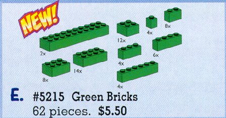 LEGO Produktset 5215-1 - Green Bricks Assorted