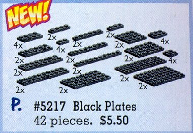 LEGO Produktset 5217-1 - Black Plates Assorted