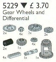LEGO Produktset 5229-1 - Technic Gear Wheels and Differential Housing