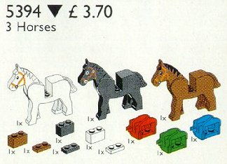 LEGO Produktset 5394-1 - 3 Horses and Saddles