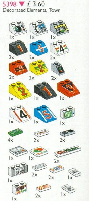 LEGO Produktset 5398-1 -  System Service 5398 Elemente mit aufgedruckten Sy