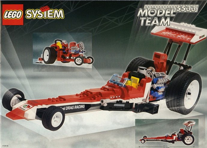 LEGO Produktset 5533-1 -  System Model Team 5533 Dragster und Traktor Pulli