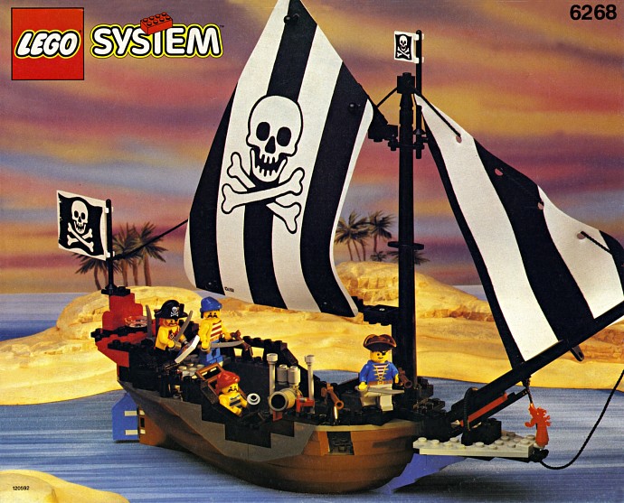 LEGO Produktset 6268-1 -  System Piraten 6268 Einmast-Piratensegler