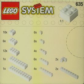 LEGO Produktset 635-1 - Extra Bricks in White
