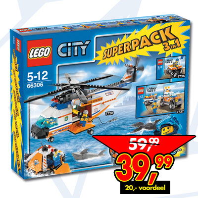 LEGO Produktset 66306-1 -  Superpack 66306 : 3 in 1 Küstenwache mit den Sets