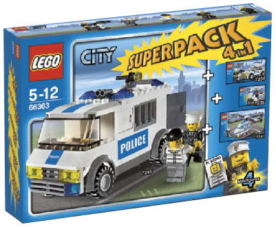 LEGO Produktset 66363-1 -  City Superpack 4 in 1 66363 Polizei 7235, 7236, 7