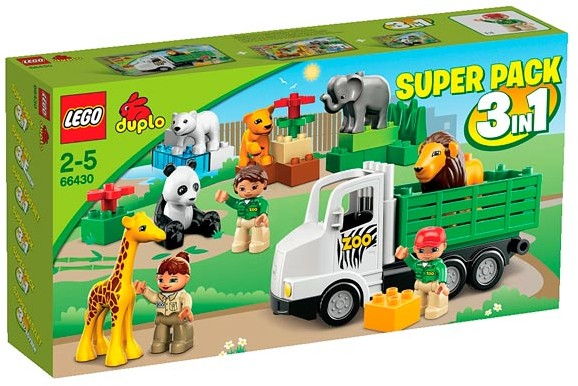 LEGO Produktset 66430-1 -  Duplo Super Pack 3 in 1 Tiergarten 66430