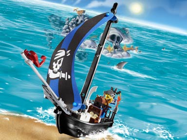 LEGO Produktset 7072-1 -  4JUNIORS  7072 -  Blaues Piratenboot