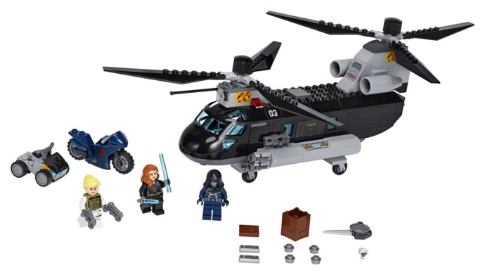 LEGO Produktset 76162-1 - Black Widows Helicopter Chase