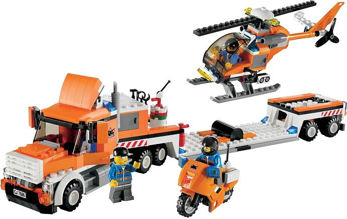 LEGO Produktset 7686-1 -  City 7686 - Transporter mit Hubschrauber
