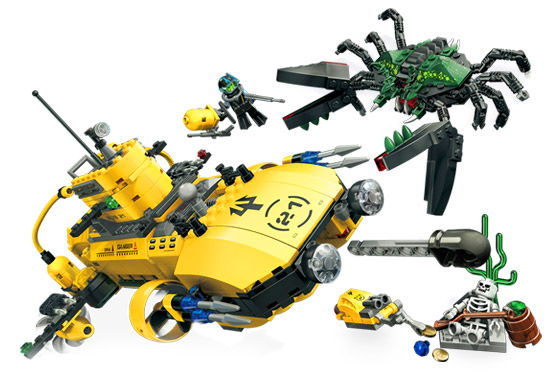 LEGO Produktset 7774-1 -  Aqua Raiders 7774 - U-Boot und Riesenkrebs