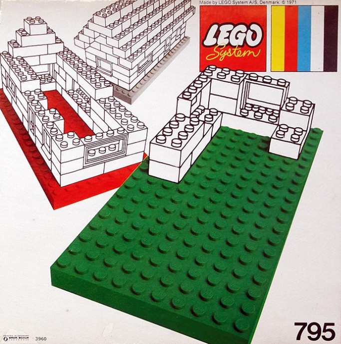 LEGO Produktset 795-1 - 2 Large Baseplates, Red/Blue