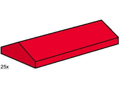 LEGO Produktset B005-1 - 2 x 4 Ridge Roof Tiles, Low Sloped Red