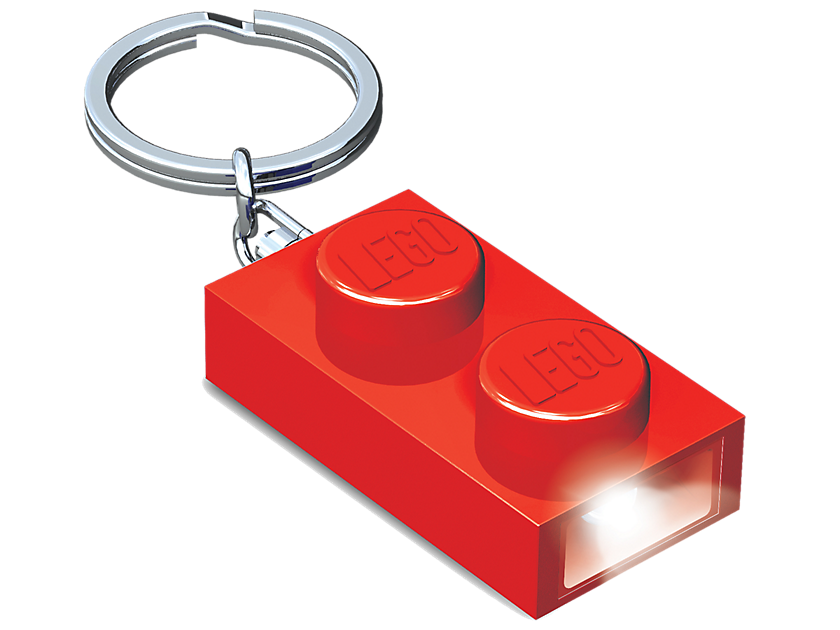 LEGO Produktset 5004264-1 - 1x2 LEGO® Stein-Schlüsselanhänger mit Licht (Rot)