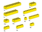 Bild für LEGO Produktset  10010 Sortiment gelbe Steine (8er,4er,ect.: 62 Te